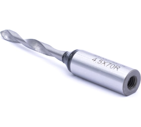 Сверло присадочное сквозное усиленное KJ1-V40204R (4.5х70 мм; хв-к 10 мм; правое вращение) МНОГОФРЕЗ 6568