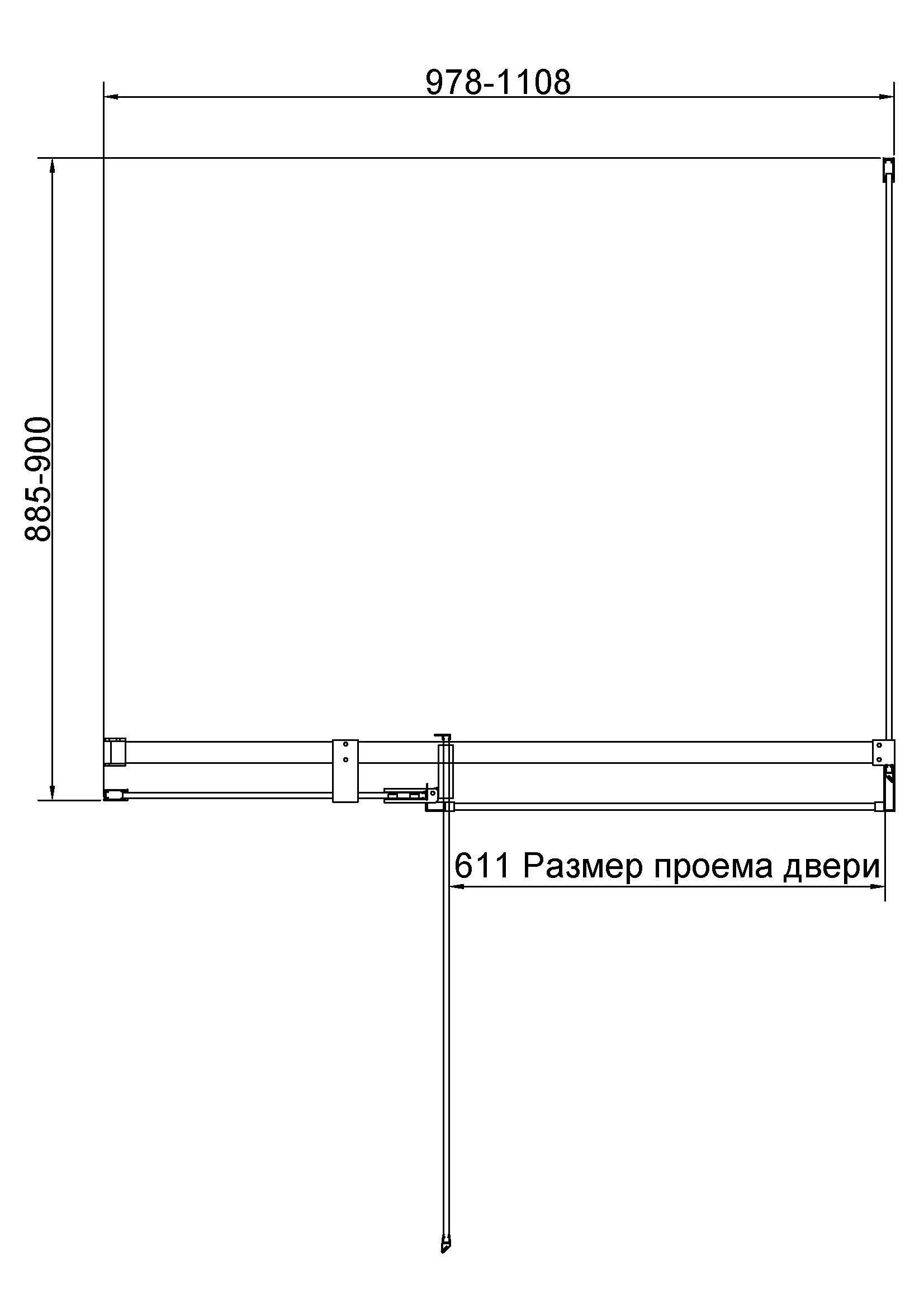 Душевой уголок Vincea Экстенза (Extenza) VSR-4EX101190CL 100/110x90 хром, прозрачное