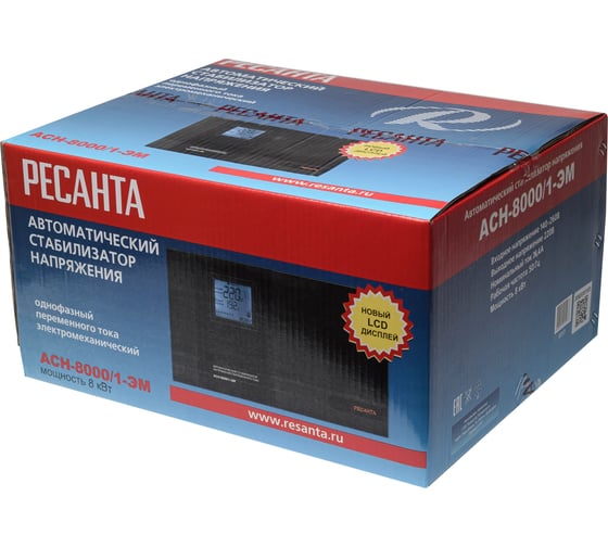 Стабилизатор напряжения Ресанта АСН 8000/1-ЭМ 63/1/7