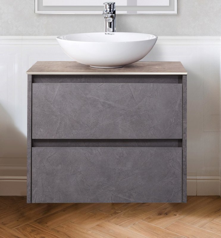 Тумба со столешницей BelBagno Kraft 60 см Pietra Grigio