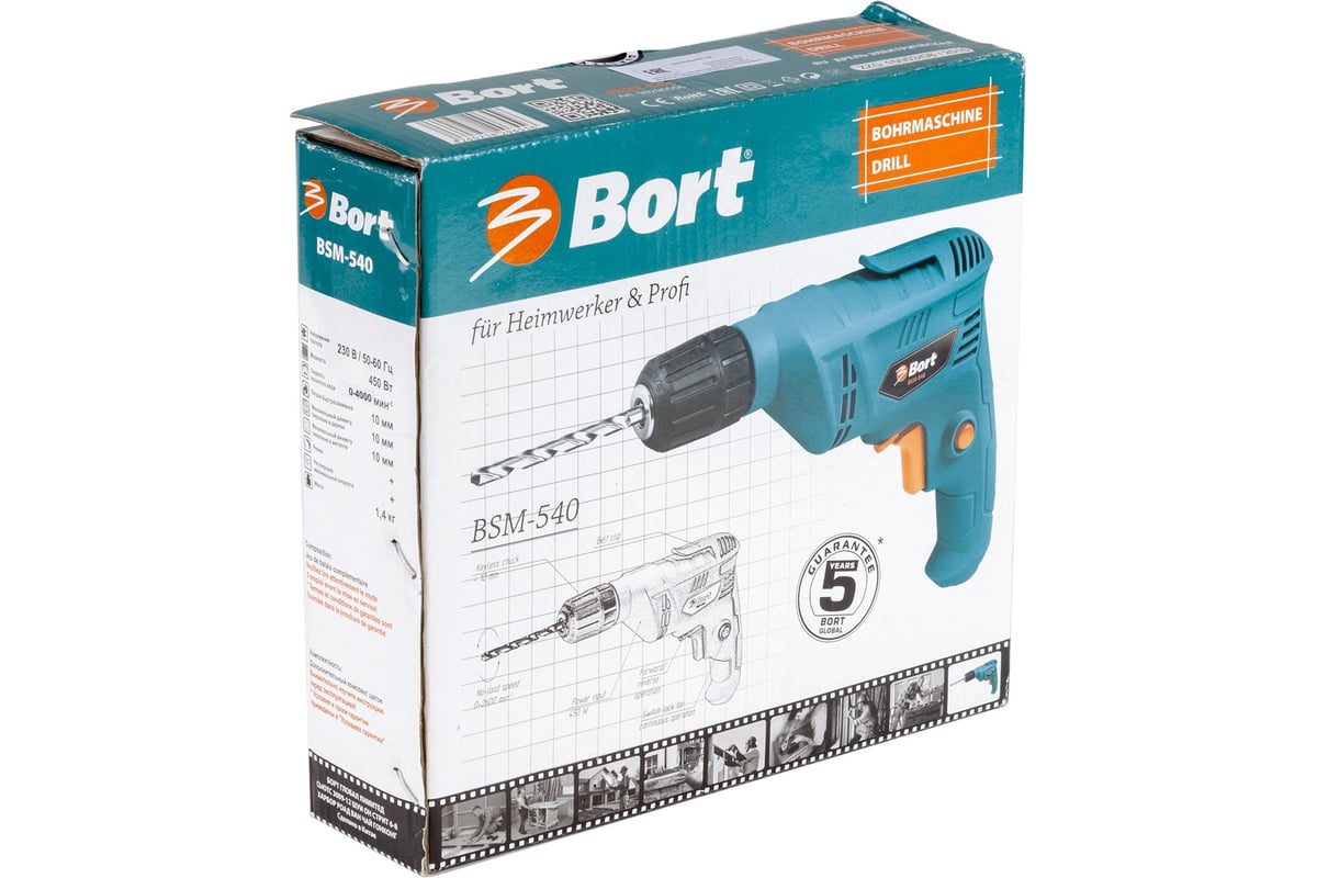 Электрическая дрель Bort BSM-540 98296556