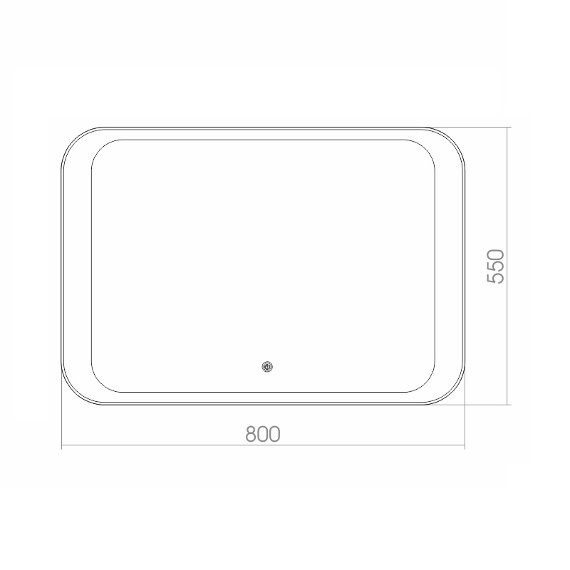 Зеркало Azario Индиго 80x55 см с подсветкой