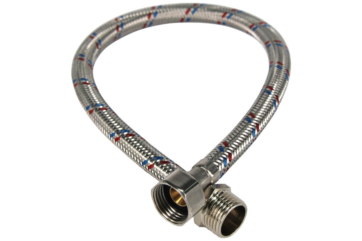Подводка гибкая для воды ELKA с оплеткой из нержавеющей стали 1/2" х 250 см в/н ИС.100931