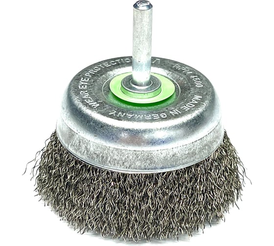 Щетка чашка гофрированная Lessmann Д75, ROF 0.35 мм, хвостовик 6мм 430135