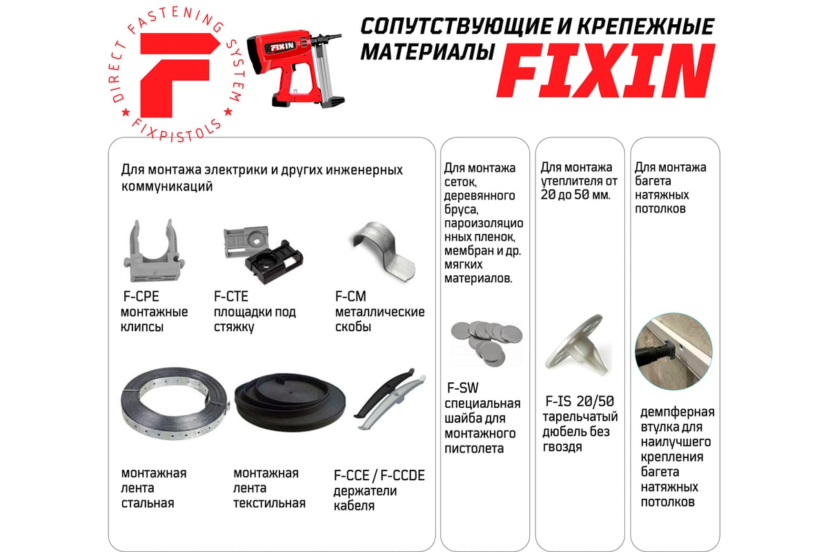 Газовый монтажный пистолет FIXPISTOLS FGT-95 1-2-1-1187
