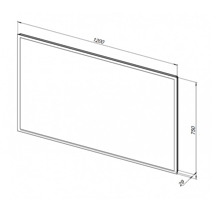 Зеркало Aquanet Оптима 120x75 см с подсветкой, антипар, часы 00288968