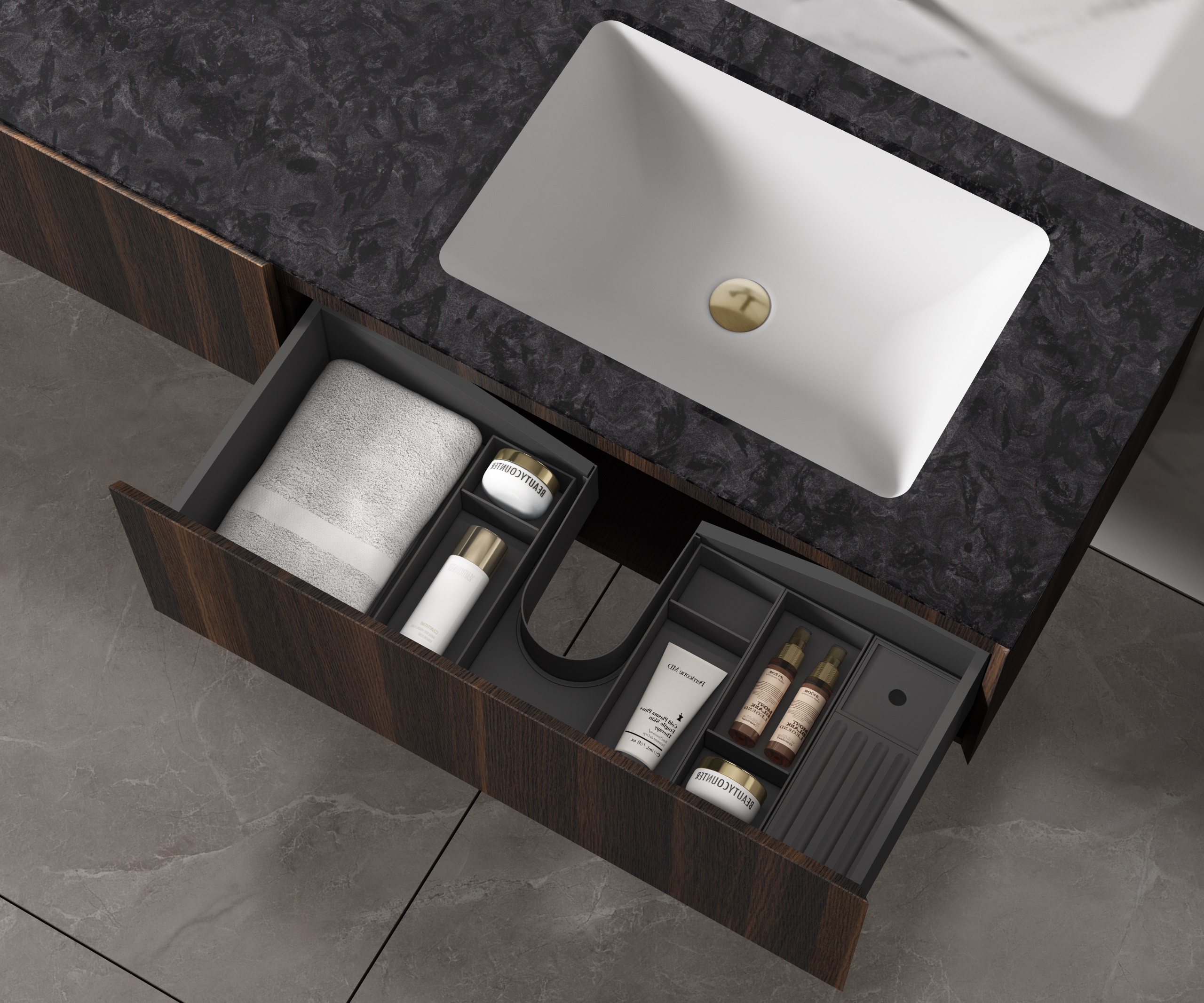 Мебель для ванной Vincea Luxe 140 см шпон натуральный орех