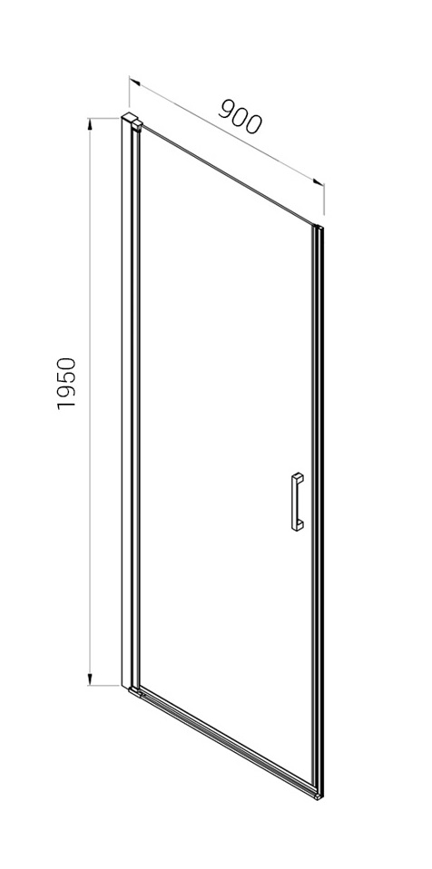 Душевая дверь Vincea Alpha VDP-3AL900MT 90x195 хром, текстурная