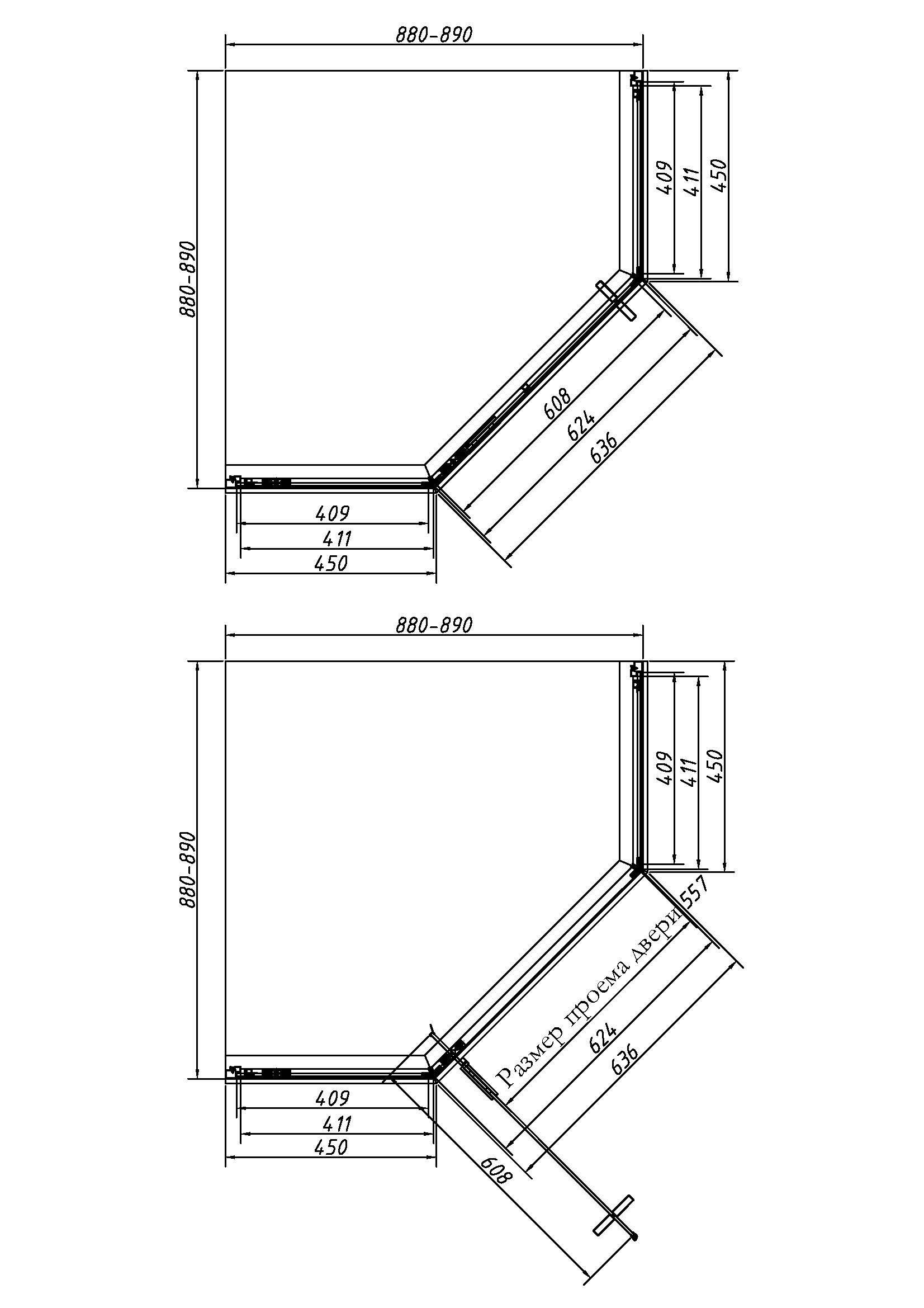 Душевой уголок Vincea Слим-Н (Slim-N) VSP-4SN900CLBN 90x90 брашированный никель, прозрачный