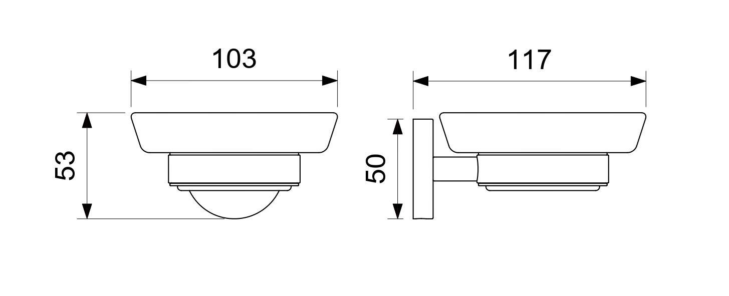 Мыльница Aquatek Бетта AQ4603BGM оружейная сталь