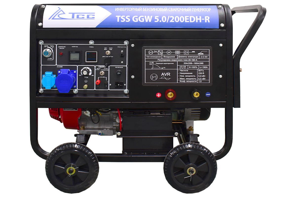Инверторный бензиновый сварочный генератор ТСС GGW 5.0/200EDH-R Honda GX390 026119