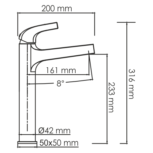 Смеситель для раковины WasserKRAFT Sauer 7103H золото