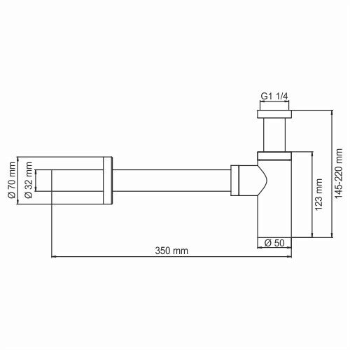 Сифон для раковины WasserKRAFT A093 матовый хром