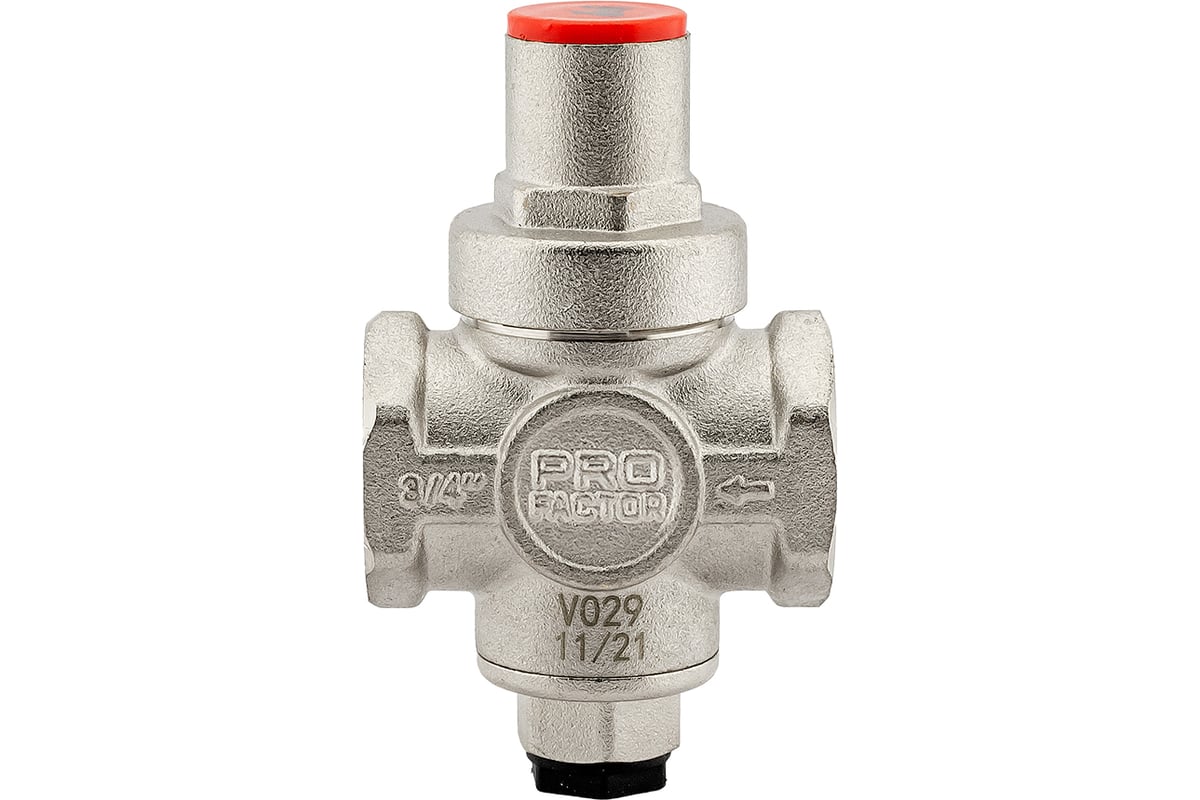 Редуктор давления PROFACTOR поршневой, c коннектором манометра 3/4" PF PRV 251.20