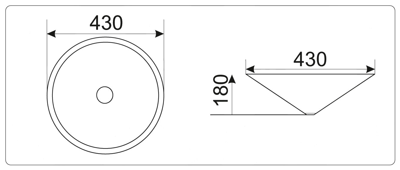 Раковина Gid YJ848 43 см