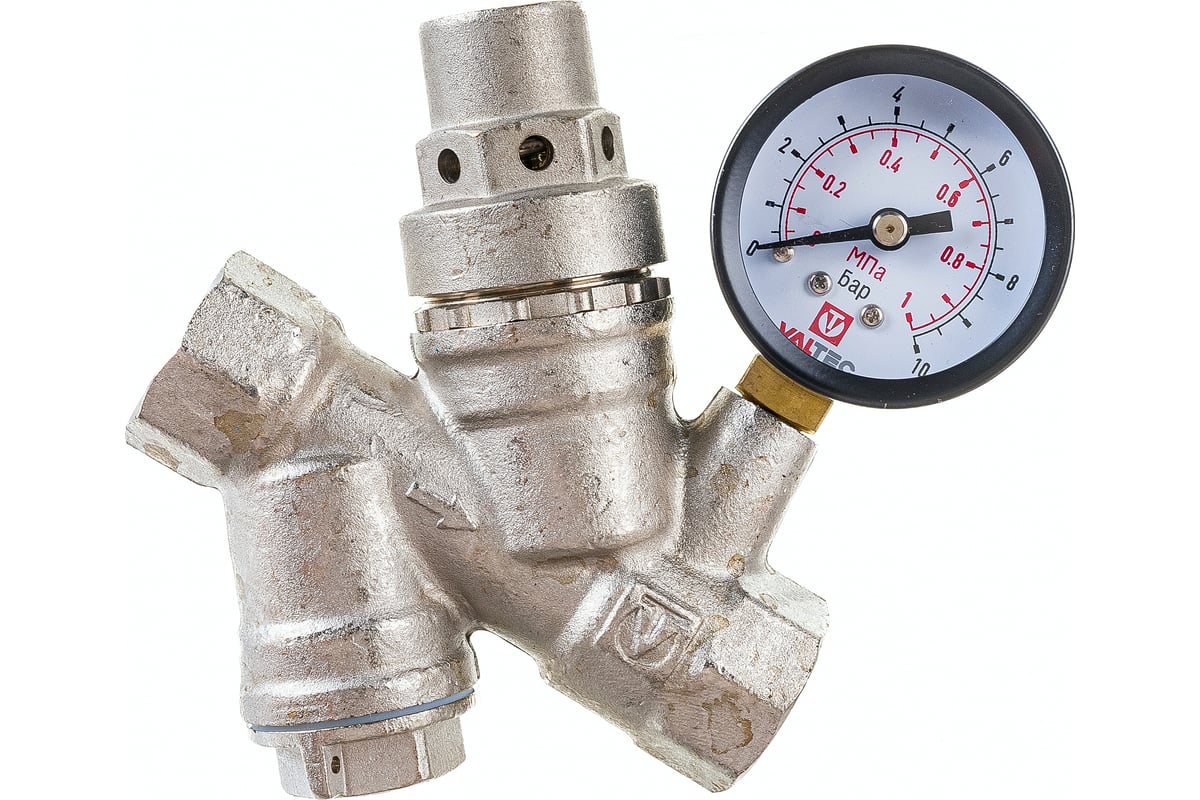 Редуктор давления с фильтром и манометром (2-5 бар; 1/2") Valtec VT.082.N.04