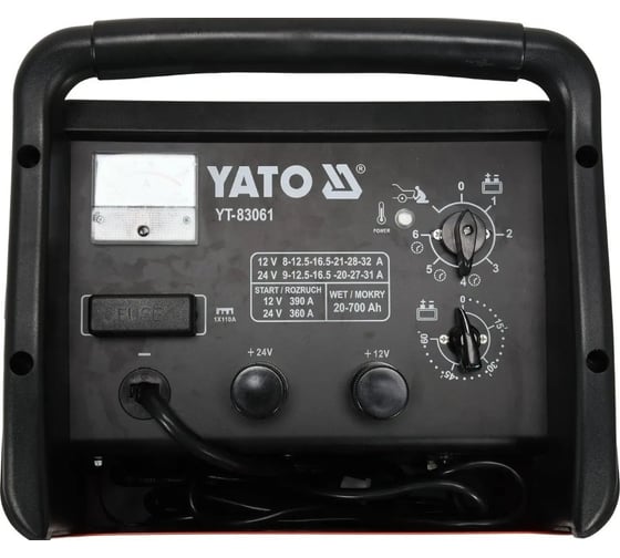 Портативное пусковое зарядное устройство Yato 12/24 В, 20-700 Aч YT-83061
