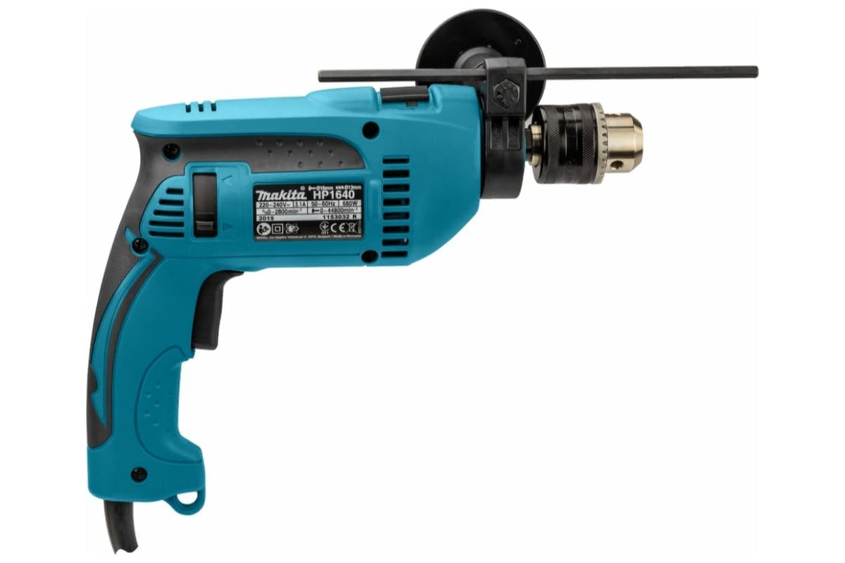 Ударная дрель Makita 680 Вт, набор сверл D-46202 HP1640X4
