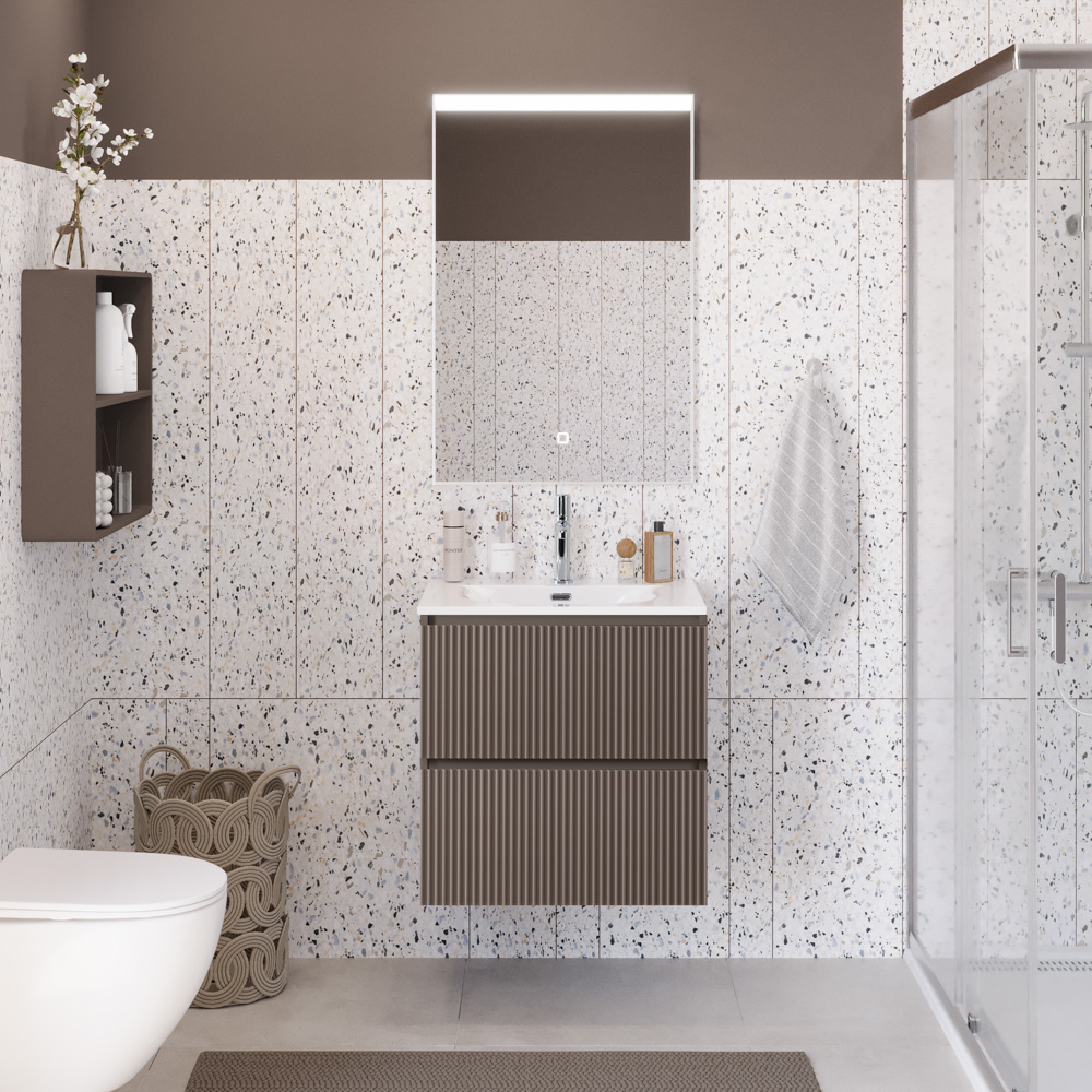 Мебель для ванной BelBagno Uno-Mini 50 см Бежевый матовый