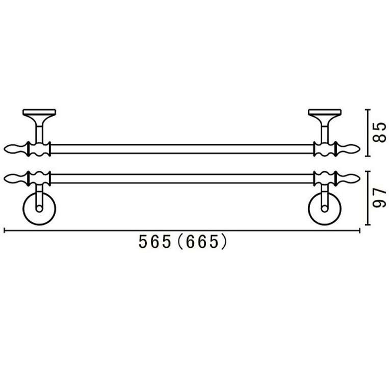 Полотенцедержатель Art&Max Bohemia AM-E-4224-Br бронза