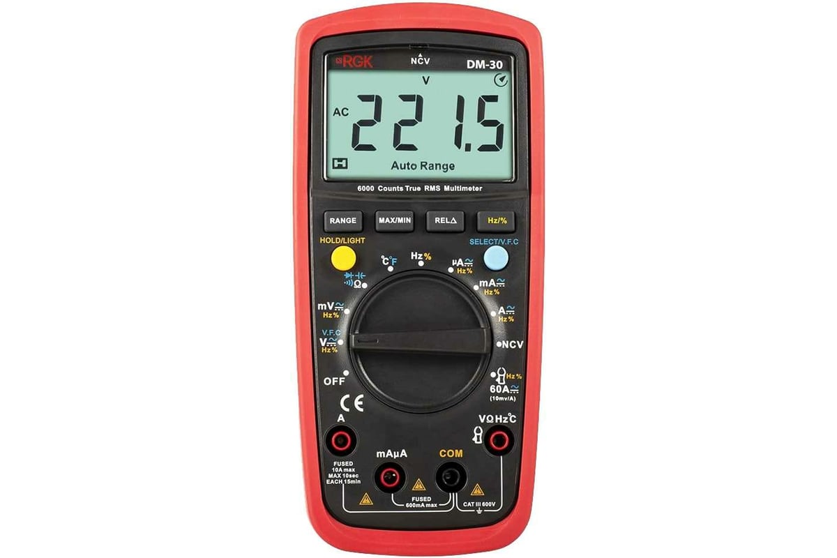 Цифровой мультиметр RGK DM-30 с поверкой 779654