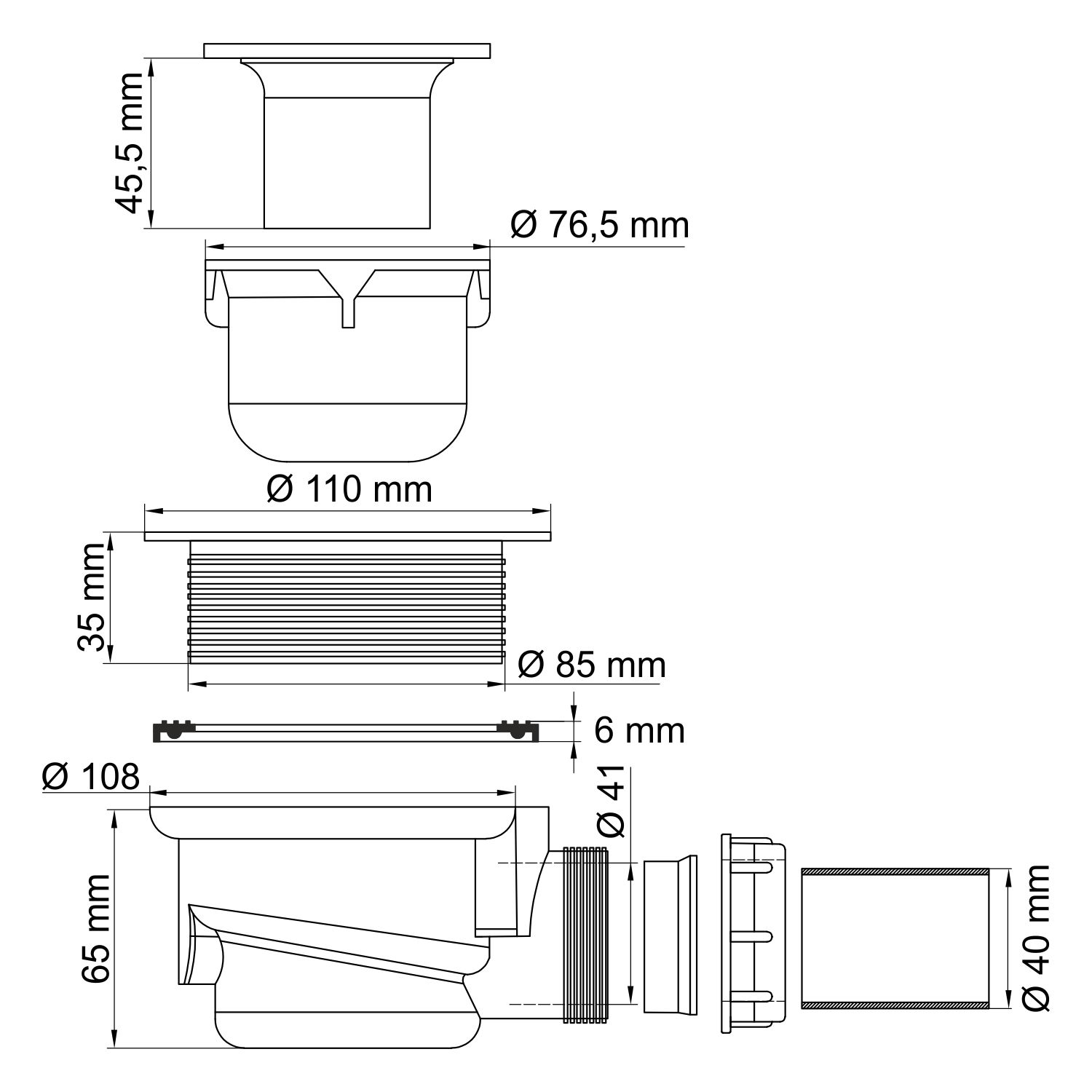 Сифон для поддона WasserKRAFT D455