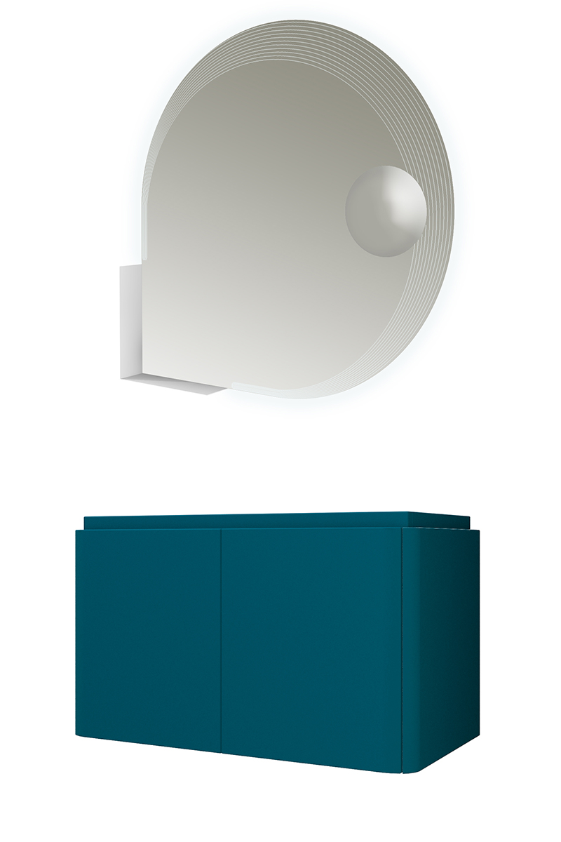 Мебель для ванной Cezares Stylus 95 см Blu Petrolio