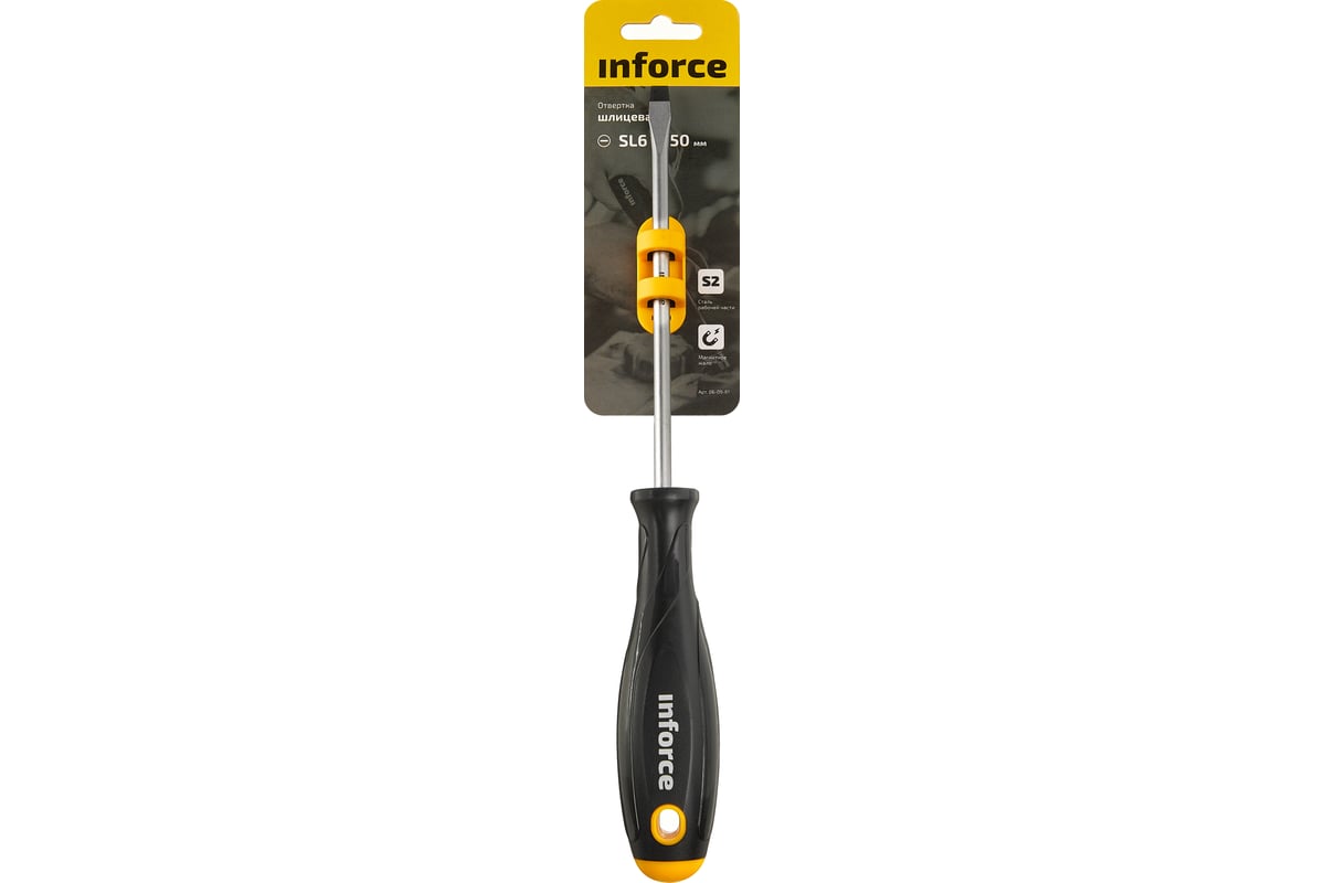 Шлицевая отвертка Inforce SL6x150 06-09-61