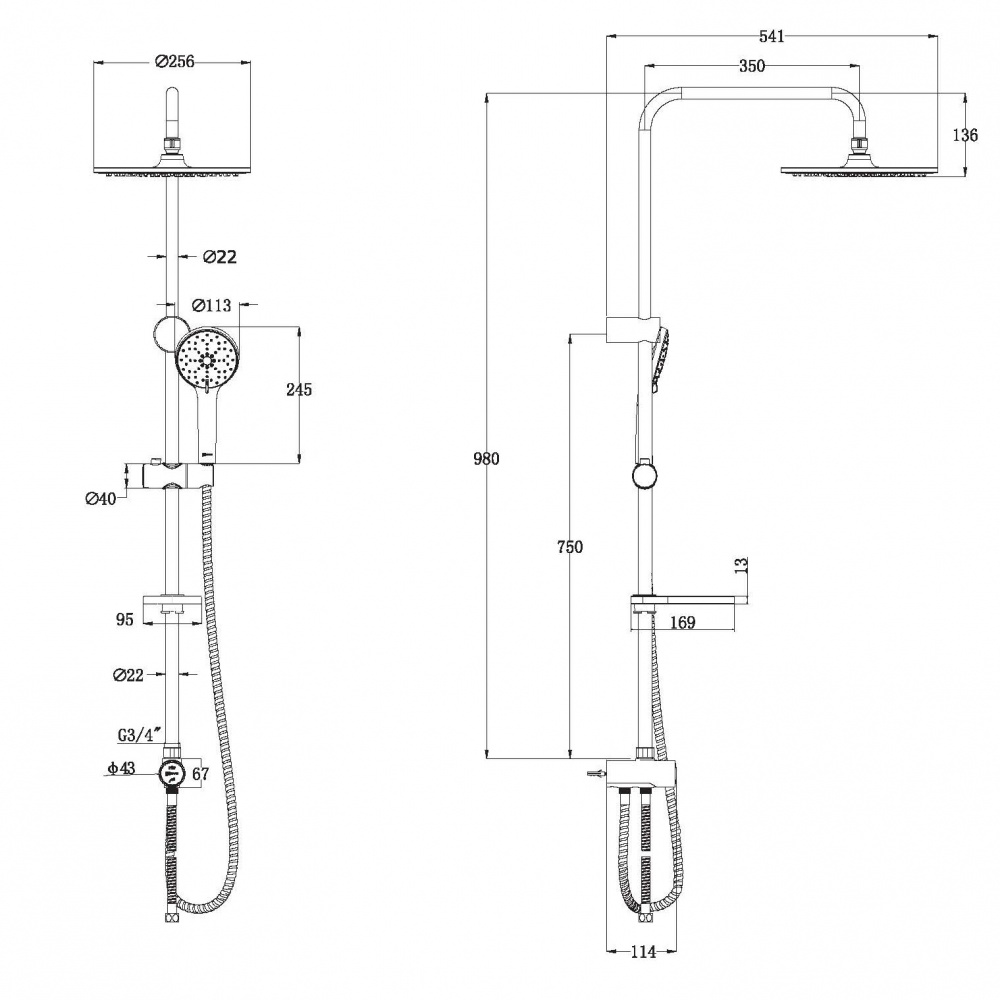 Душевая стойка Lemark LM8809C