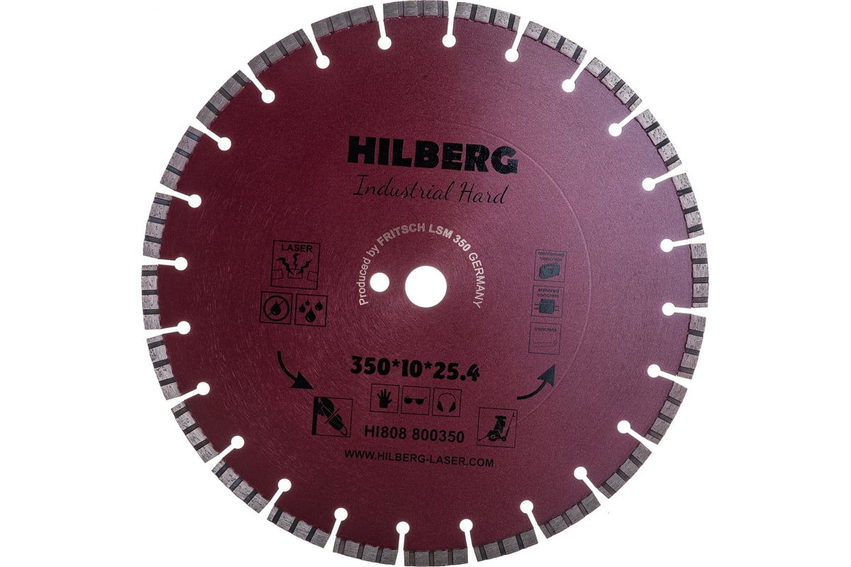 Диск алмазный отрезной Industrial Hard (350х25.4 мм) Hilberg HI808