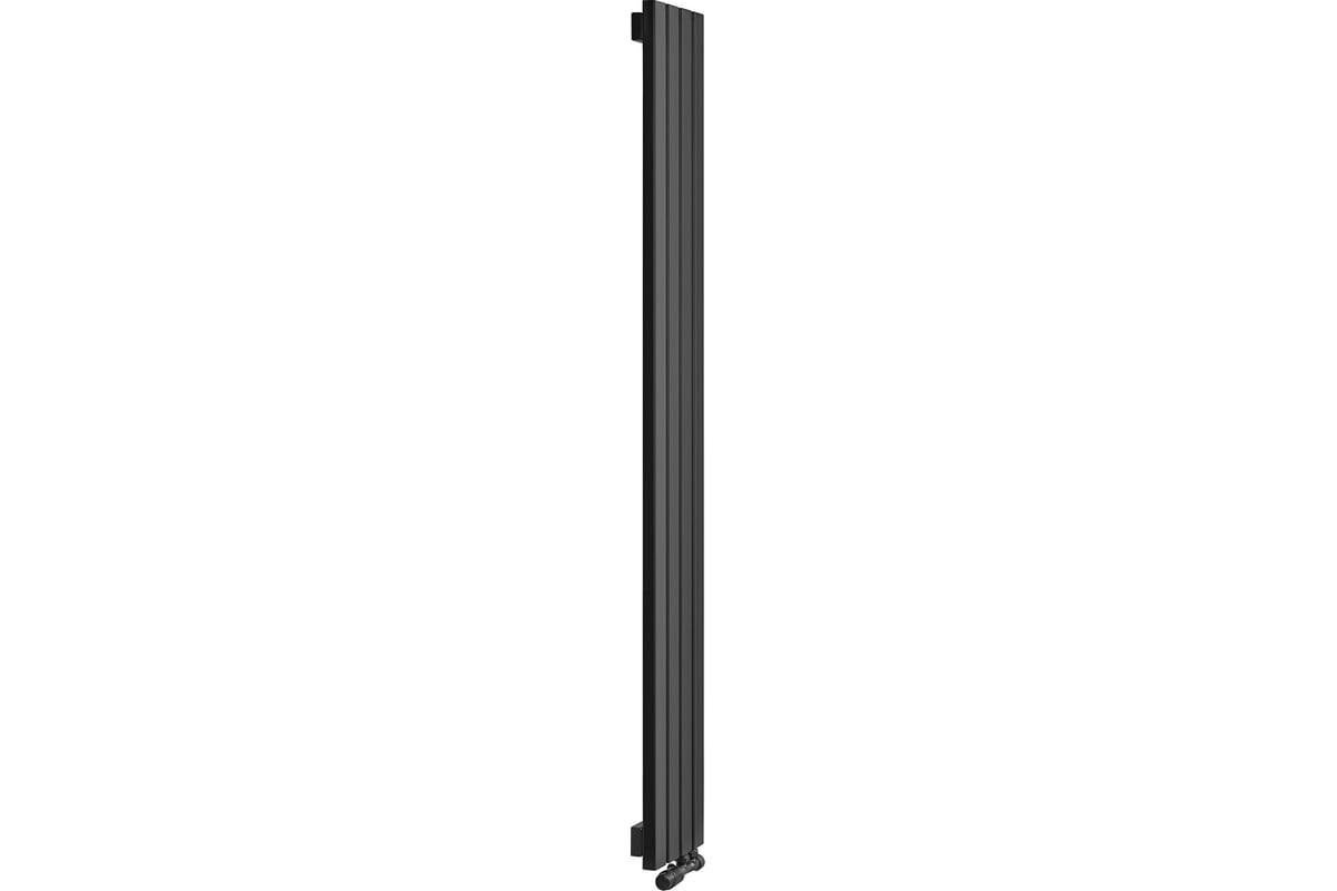 Вертикальный радиатор c нижним подключением, ARBIOLA Liner V 1800-36-04 VR, RAL 9005 матовый черный 254690