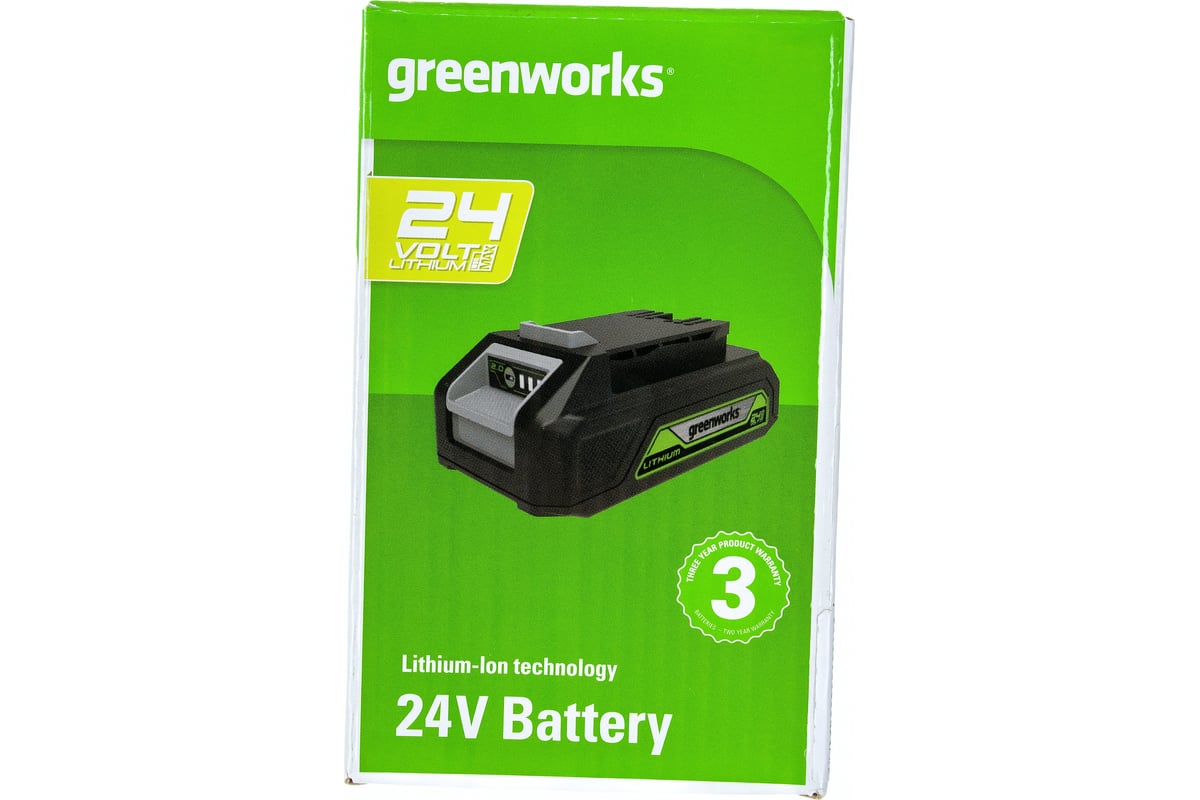 Аккумулятор G24B2 24V 2Ач GreenWorks 2926707