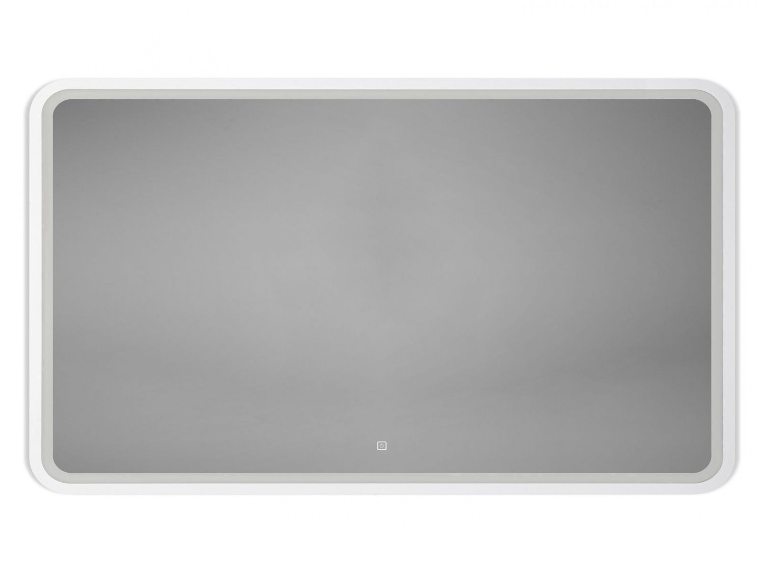 Зеркало Art&Max Genova 120x80 с подсветкой, белый матовый AM-Gen-1200-800-DS-F-White