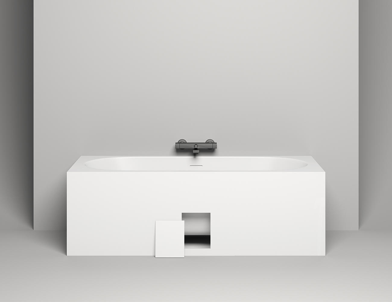 Ванна из литьевого мрамора Salini Ornella Axis Kit  S-Sense 103511G 180x80, белый глянцевый