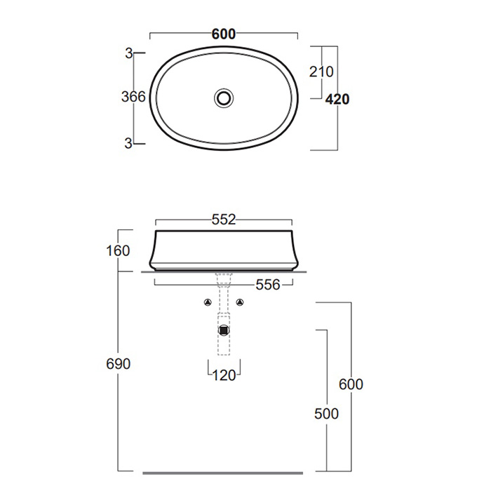 Раковина Simas Sharp SH04bi*0 60 см