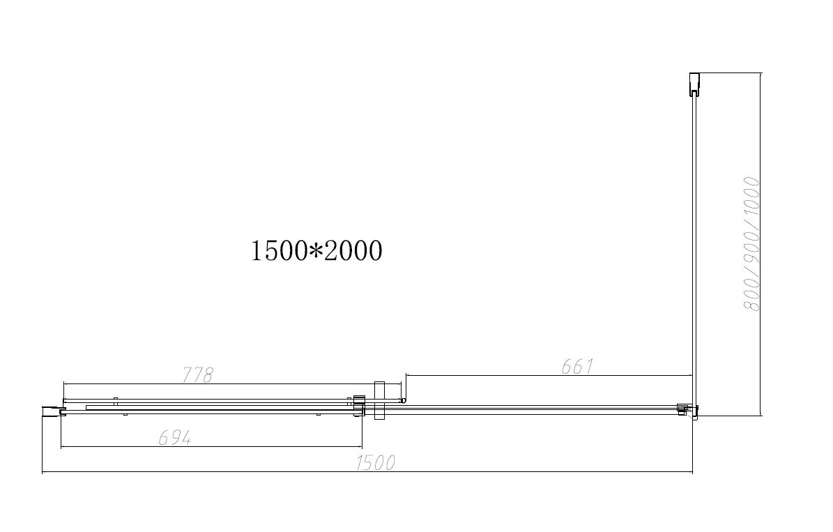 Душевой уголок Vincea Dice VSR-4D8015CL 150x80 хром, стекло прозрачное