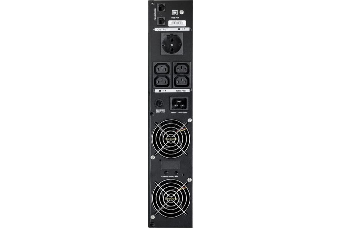 Источник бесперебойного питания Exegate Pure Sine Wave SinePower UHB-3000.LCD.AVR.1SH.4C13.RJ.USB.2U 3000VA 2400W, LCD, AVR, 1*Schuko+4*C13, RJ45 11, USB, Rackmount 2U Tower, металлический 293054