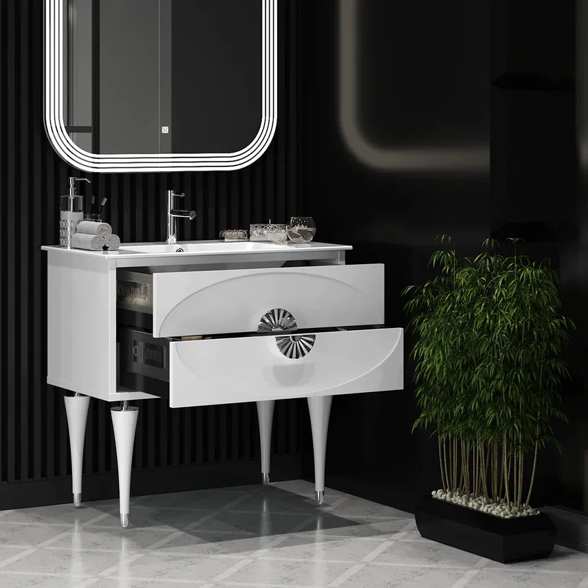 Мебель для ванной Opadiris Ибица 90 см белый/хром