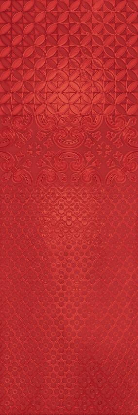 Плитка Arcana Ceramica Aquarelle Murale Rosso 25x75 см, 8Y2K