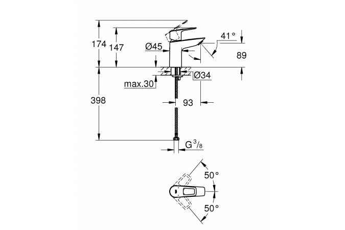 Смеситель для раковины Grohe BauLoop 23337001