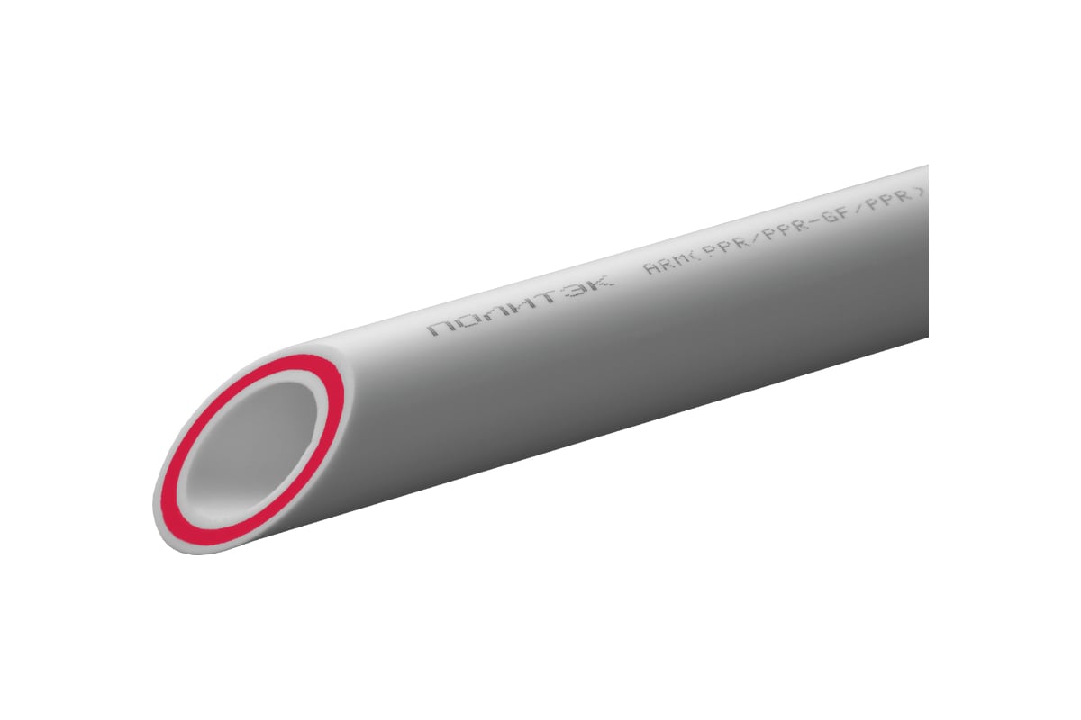 Труба Политэк PPRC PN 25 ф25x4,2 (2 м) армир.стекл. (БЕЛЫЕ) 9125025042/2