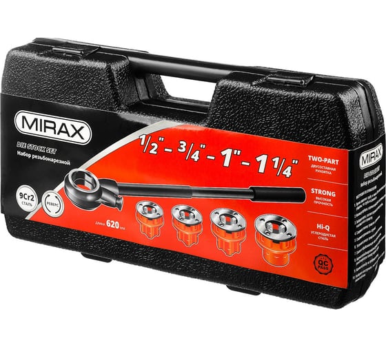 Трубный резьбонарезной набор №4 MIRAX 5 предметов 28240-H4