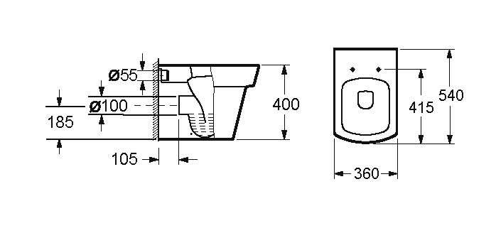 Приставной унитаз BelBagno Mattino BB1060CB