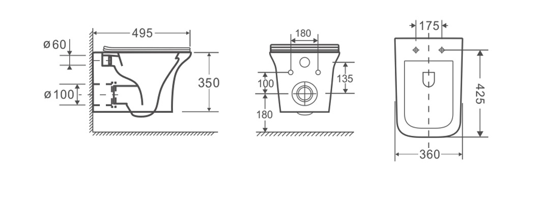 Подвесной унитаз Cerutti Nivolet aria CT7779 безободковый, с микролифтом