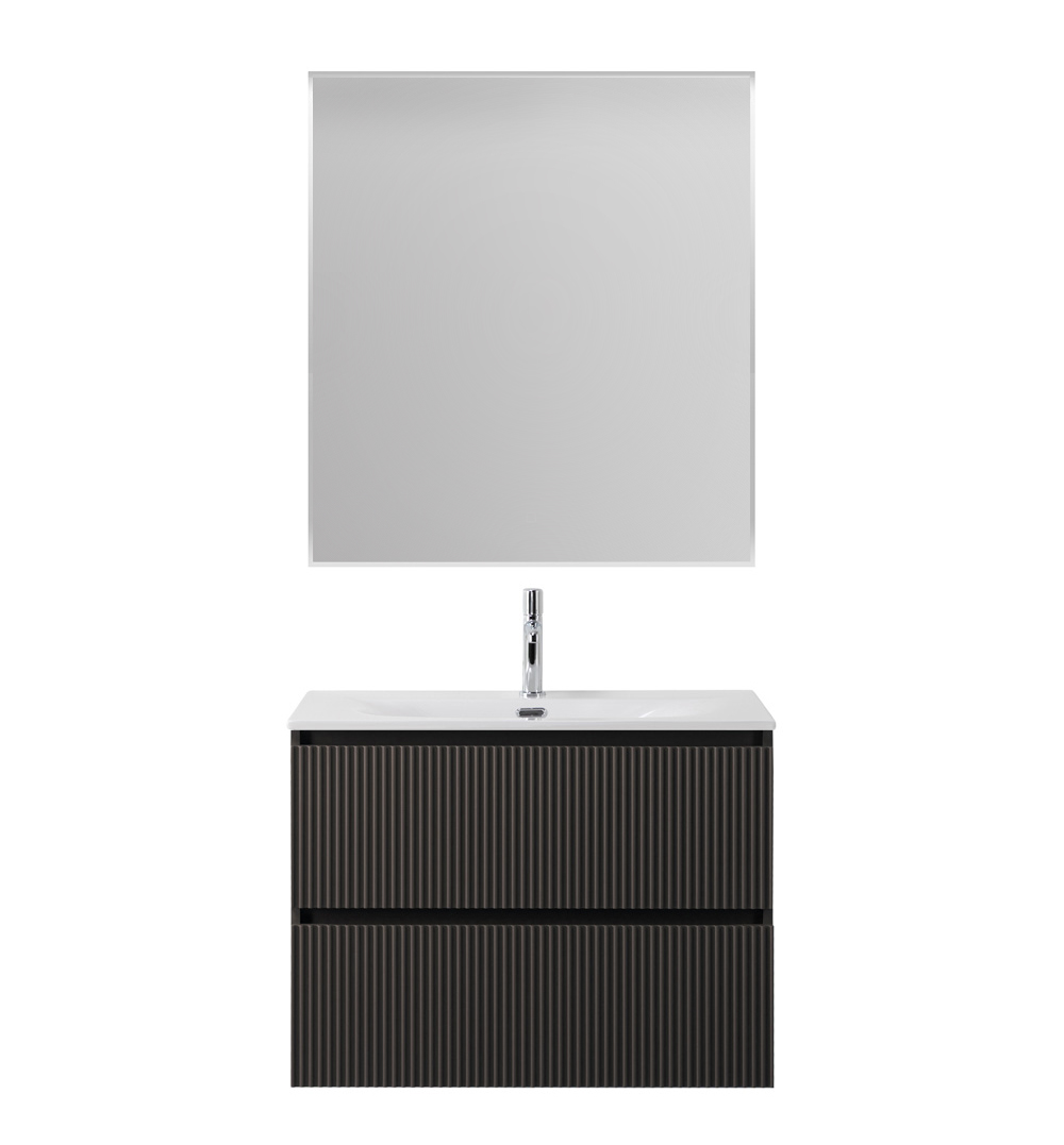 Тумба с раковиной BelBagno Uno-Mini 90 см Темно-серый матовый