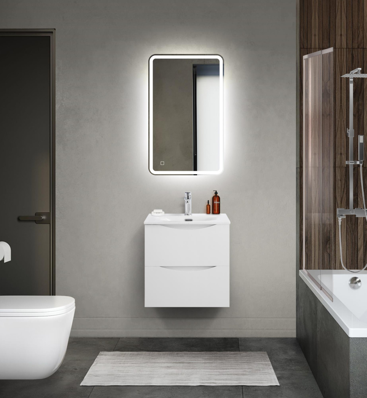 Мебель для ванной BelBagno Marino-Cer-Mini 50 см Bianco Opaco