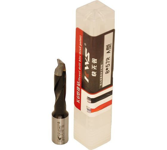 Сверло для глухих отверстий KWS HW 8х27х57 мм, Z=2, R K6 4040-01003-A0857R