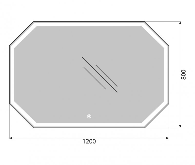 Зеркало BelBagno SPC-OTT-1200-800-LED-TCH 120x80 см