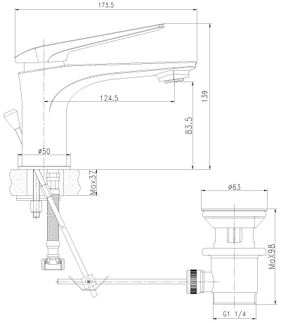 Смеситель для раковины Lemark Allegro LM5906CW белый