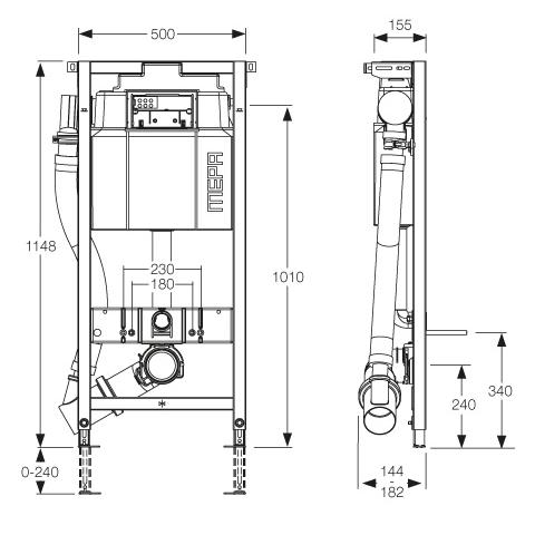 Инсталляция для унитаза MEPA VariVIT A31 514801 Air WC, ручной модуль